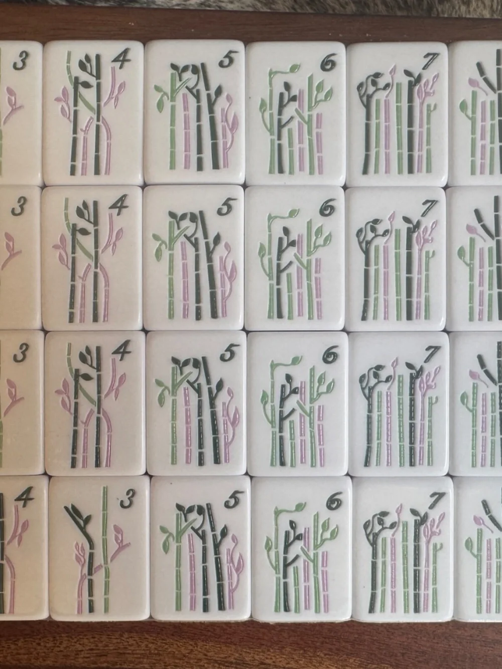 American Mahjong Tile Set NEW, 7 day deliver:Jade with lavender-Pink, cream face - Picture 8 of 11